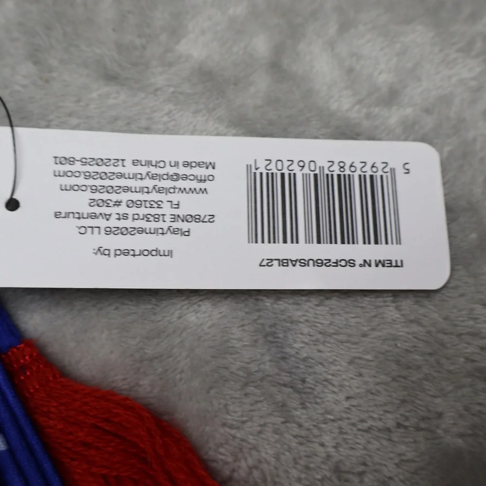 FIFA World Cup 2026 Scarf Unisex One Size Blue Stars Fringe Soccer USA Goal NEW